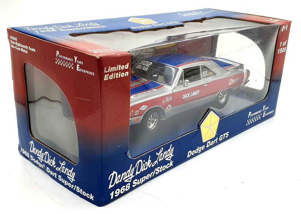 Ertl 1/18 Scale Diecast 50242 - 1968 Dodge Dart Superstock 802 SS/EA Dick Landy