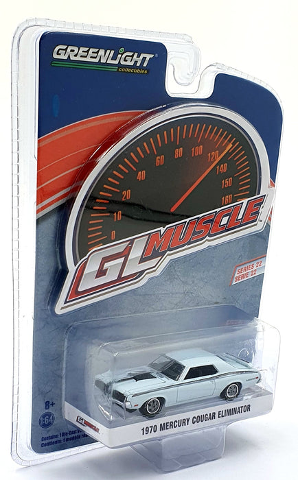 Greenlight 1/64 Scale 13250-C - 1970 Mercury Cougar Eliminator - Lt. Blue