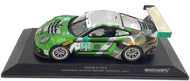 Minichamps 1/18 Scale 155 166540 Porsche 911 GT3 R Black Swan Daytona 2016 #540