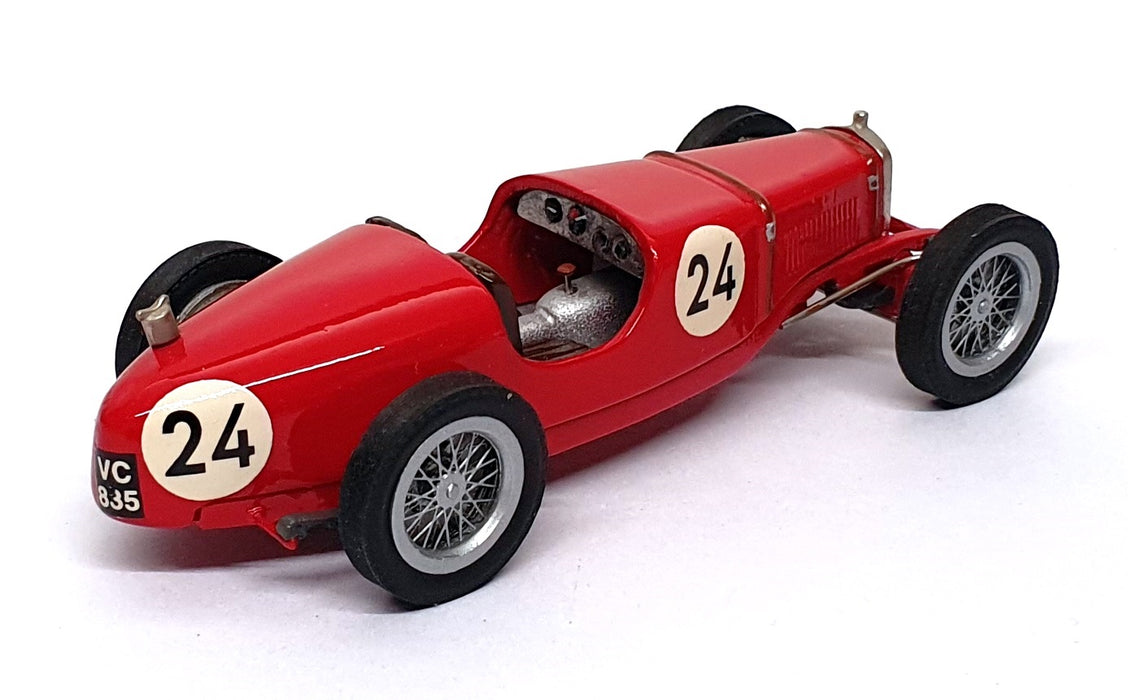 Milestone Miniatures 1/43 Scale MBC4 - Brooklands Riley 1930 #24 - Red