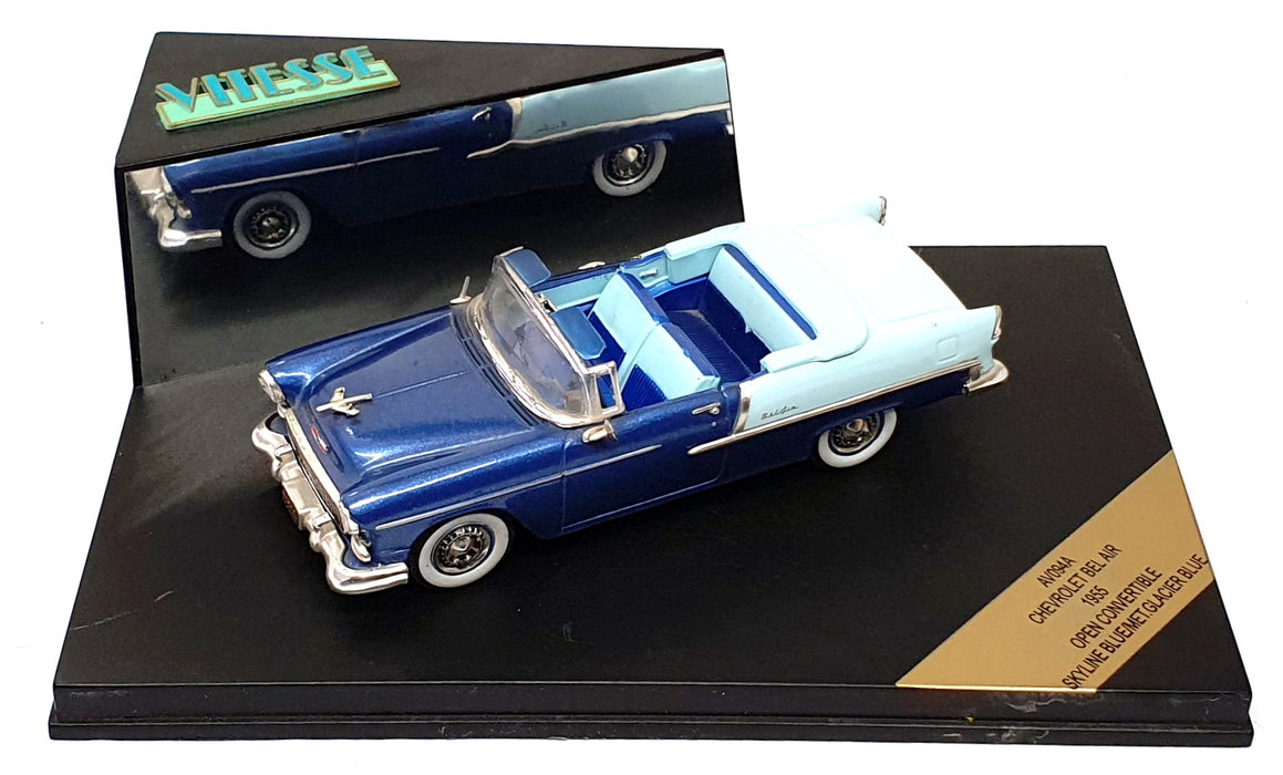 Vitesse 1/43 Scale AV094A 1955 Chevrolet Bel Air Skyline Blue/Met. Glacier Blue
