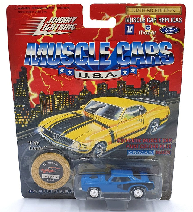Johnny Lightning 1/64 Scale 200-170 - Muscle Cars 1971 Plymouth Hemi Cuda - Blue