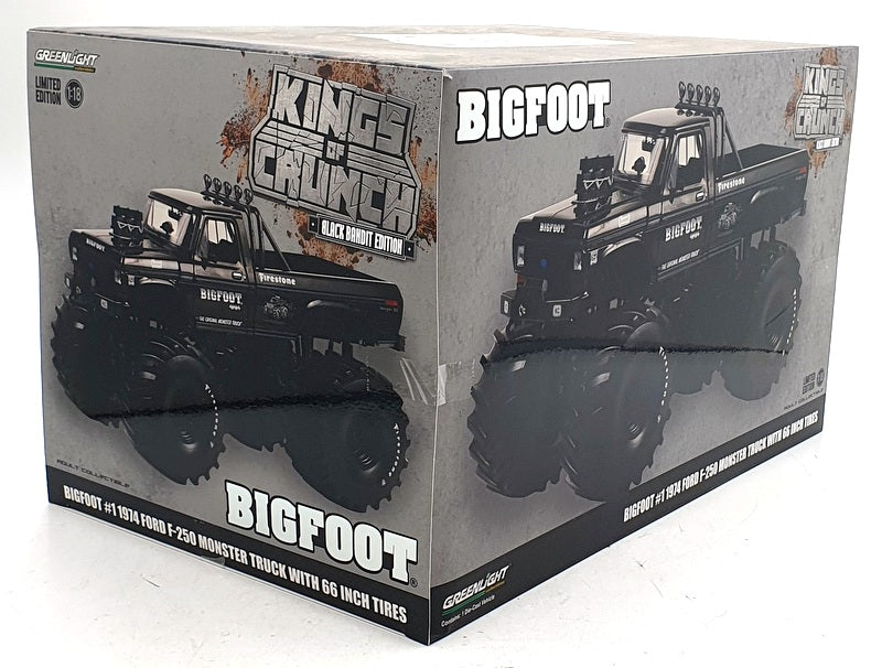 Greenlight 1/18 Scale 13650 '74 Bigfoot Ford F-250 Monster Truck 66" Tyres Black