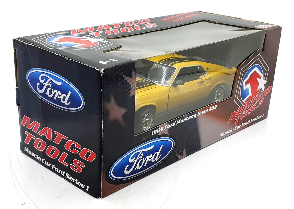 Racing Champions 1/18 Scale 29571P - 1969 Ford Mustang Boss 302 - Yellow/Black