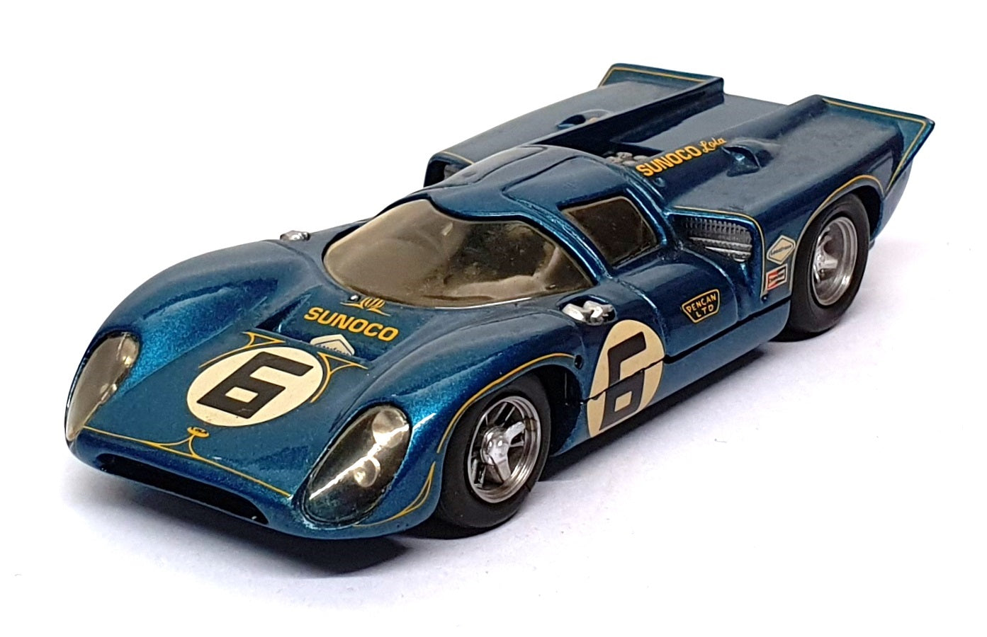 Historic Replicars 1/43 Scale 23126G - 1969 Lola T70 Mk3B Race Car #6 - Blue