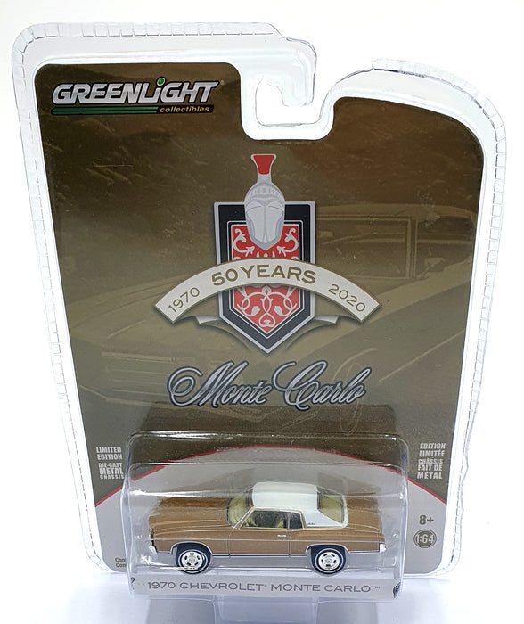 Greenlight 1/64 Scale 28060-B - 1970 Chevrolet Monte Carlo - Gold/White