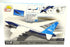 Cobi Bricks 1/110 Scale 26603 - Boeing 787 Dreamliner Aircraft - USA