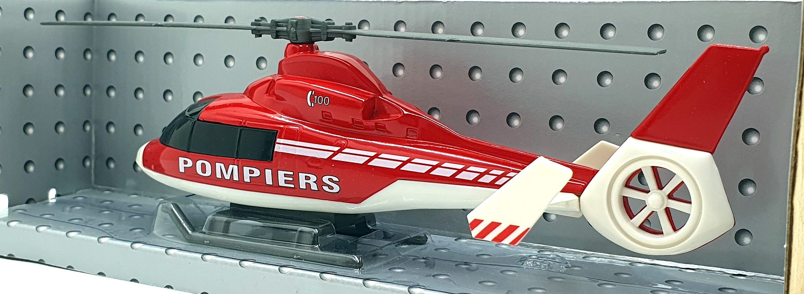 Cararama 1/43 Scale 001043D - Pompiers Helicopter - Red