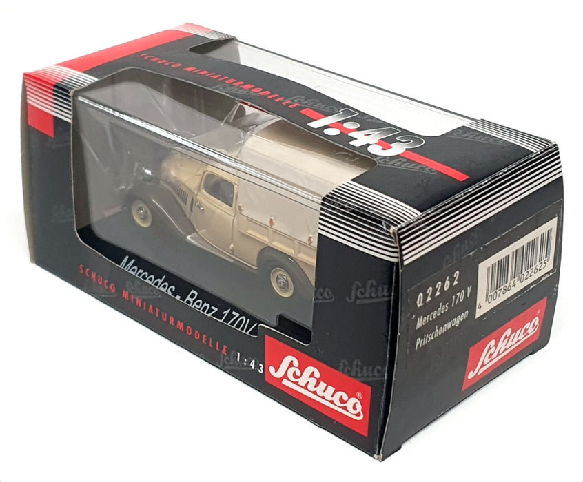 Schuco 1/43 Scale 02262 - Mercedes Benz 170V Truck - Cream/Brown