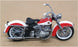 Franklin Mint 1/24 Scale B11WC34 - 1958 Harley Davidson Duo-Glide - Red/White