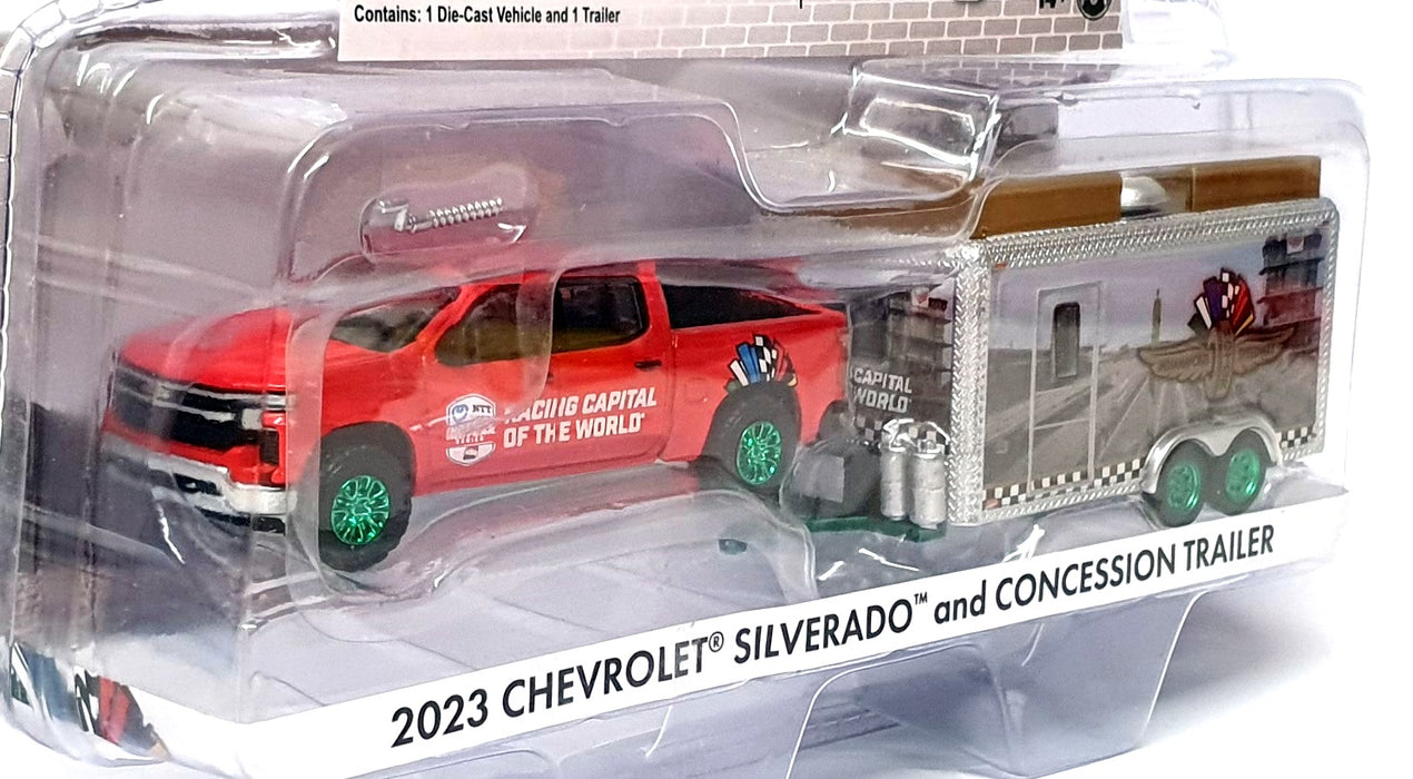 Greenlight 1/64 Scale 30456 2023 Chevrolet Silverado & Concession Trailer CHASE
