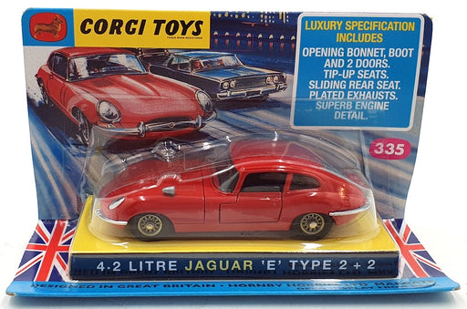 Corgi Re-issue Appx 1/43 Scale CD54321012 335 - Jaguar E Type 4.2L 2+2 - Red