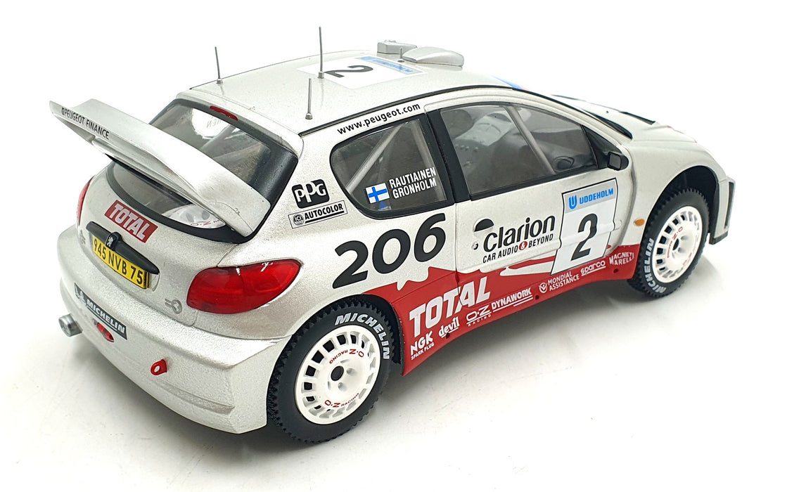 Altaya 1/18 Scale Diecast 26526A - Peugeot 206 WRC #2 sweden 2002 Gronholm