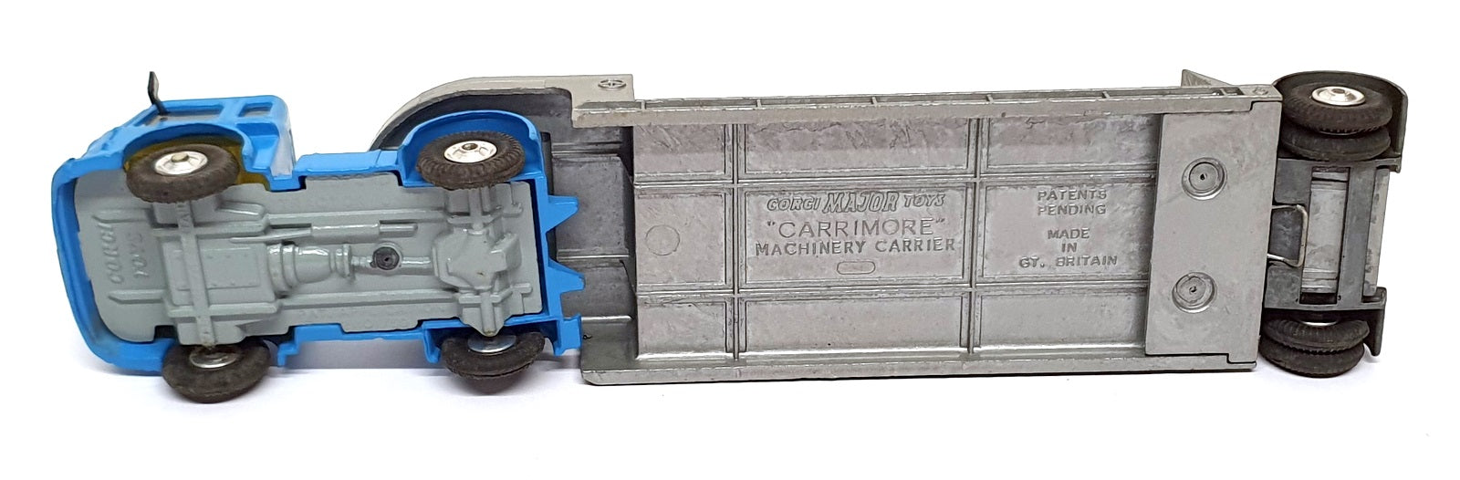 Corgi Toys Original 1131 Carrimore Detachable Axle Machinery Carrier - Blue/Grey