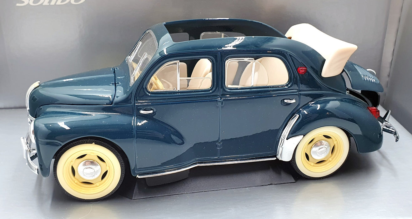 Solido 1/18 Scale Diecast 8204 - Renault 4 CV Cabriolet - Met Blue