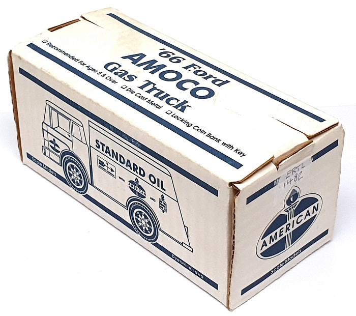 Ertl Appx 17cm Long 1482 - 1966 Ford Gas Truck (American) Coin Bank - Red