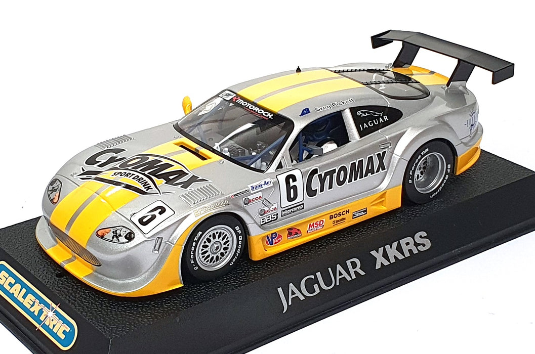 Scalextric 1/32 Scale Slot Car C2761 - Jaguar XKRS Cytomax #6 - Silver/Yellow