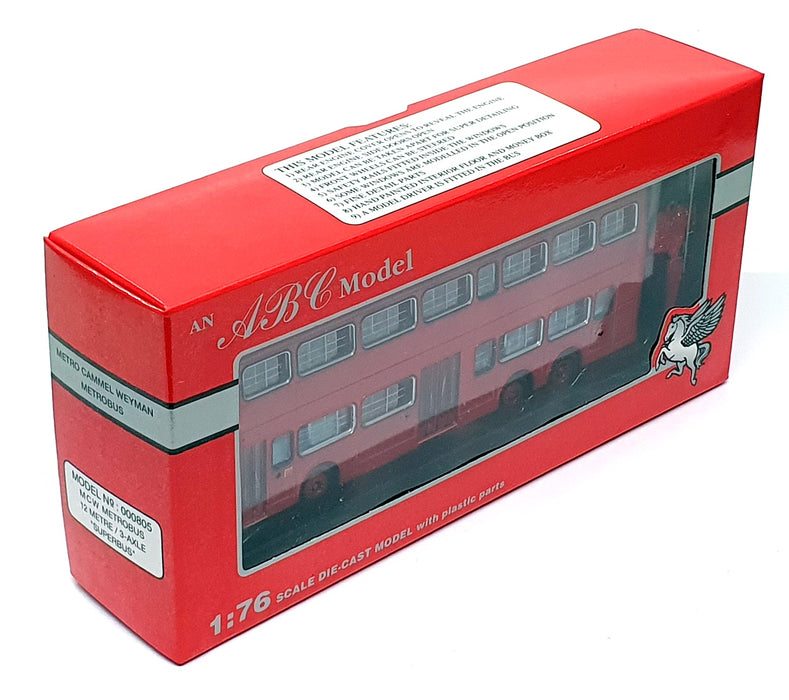 ABC Model 1/76 Scale 000805 - MCW Metrobus 12m 3-Axle Superbus - Red
