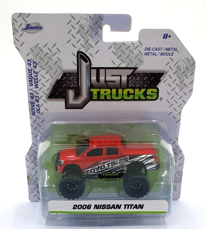 Jada Just Trucks 1/64 Scale 14020 - 2006 Nissan Titan - Red/Silver/Black