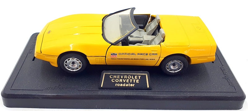 Majorette 1/24 Scale 4204 - Chevrolet Corvette Roadster Indy 500 - Yellow