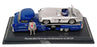 Schuco 1/43 Scale 45 037 6800 - Mercedes Benz Transporter & 300 SLR With Figure