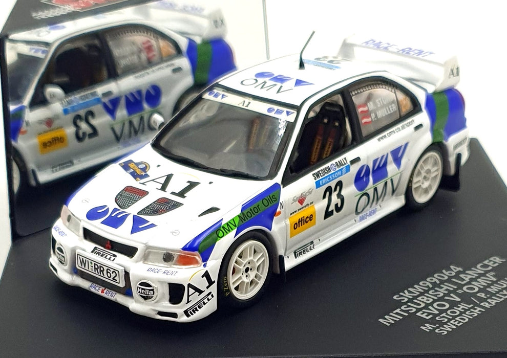 Skid 1/43 Scale SKM99064 - Mitsubishi Lancer EVO. V "OMV" #23 Swedish Rally 1999