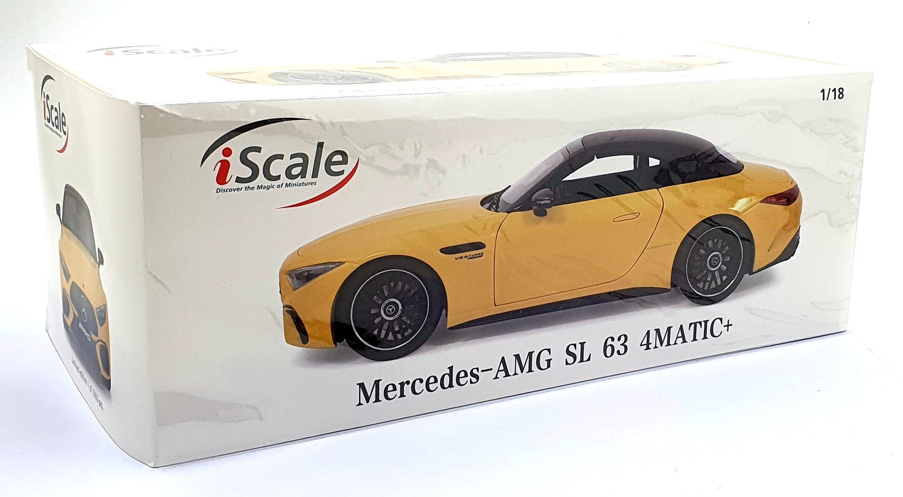 IScale 1/18 Scale Diecast 18209 - Mercedes-AMG SL 63 4Matic+ - Yellow