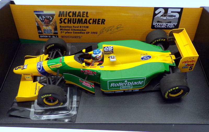 Minichamps 1/18 Scale 510 932505 - F1 Benetton Ford B193B #5 M.Schumacher