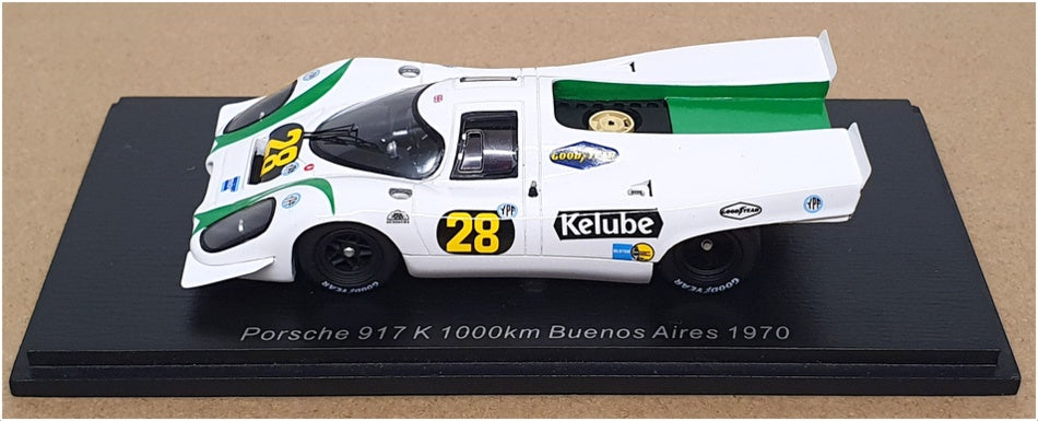 Spark 1/43 Scale S0926 - Porsche 917K #28 1000Km Buenos Aires 1970 - White/Green