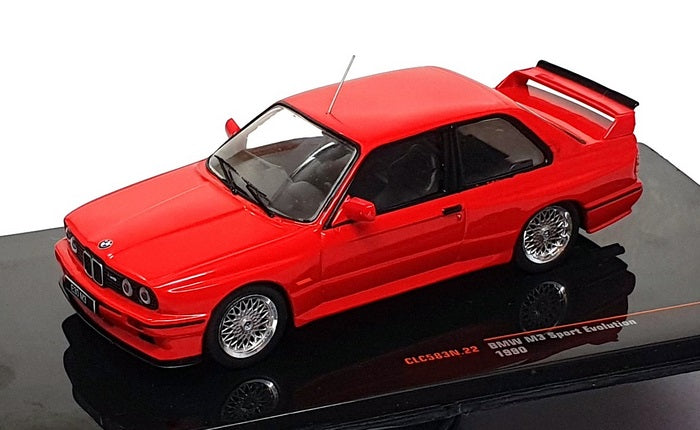 Ixo 1/43 Scale Diecast CLC583N.22 - 1990 BMW M3 Sport Evolution - Red