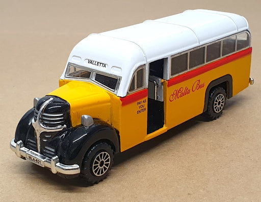 Alexsandro 14cm Long Diecast GZ002 - Gozo Malta Bus Valletta - Yellow/White