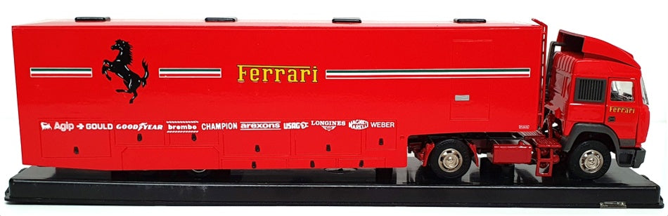 Old Cars 1/43 Scale 77000-2 - Iveco Ferrari 1980s F1 Transporter Truck - Red