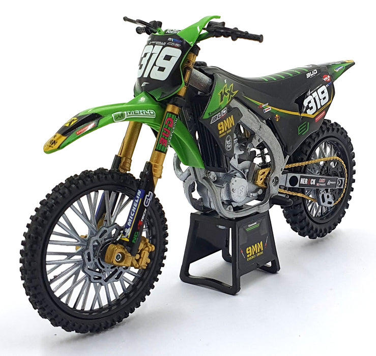 New Ray 1/12 Scale Diecast SS-58183 - Kawasaki KX #319 Bud Racing - Quentin Marc