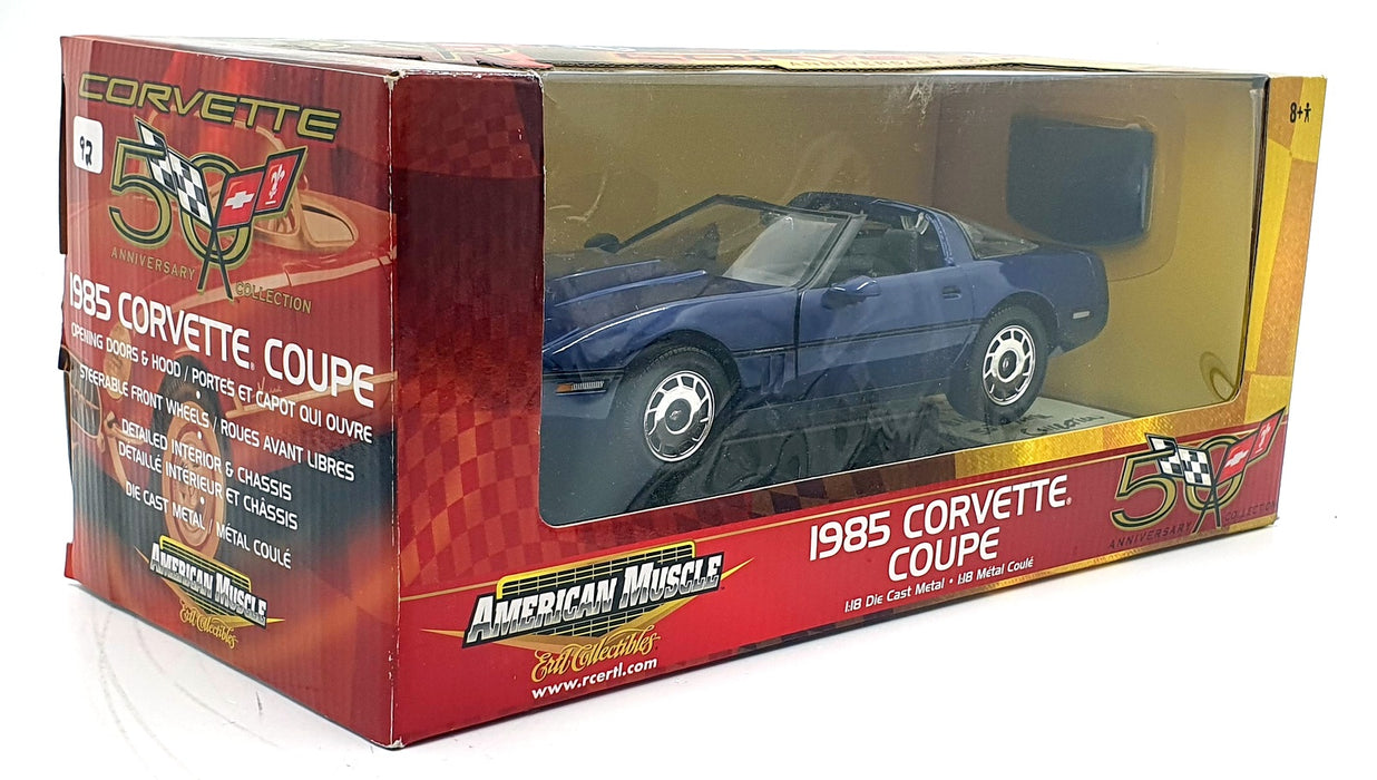 Ertl 1/18 Scale Diecast 33469 - 1985 Chevrolet Corvette Coupe - Blue