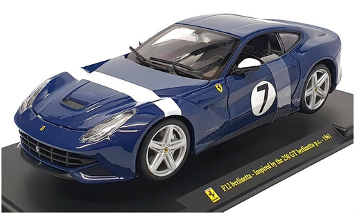 Burago 1/24 Scale Diecast FE2911B - 1961 Ferrari F12 Berlinetta - Blue