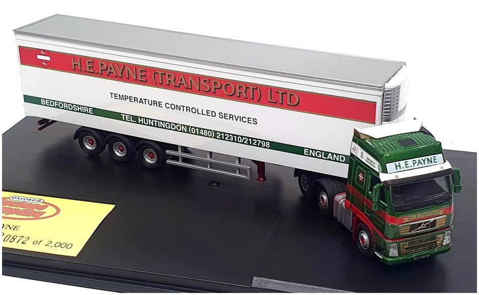 Oxford Diecast 1/76 Scale VOL01FR - Volvo FH Fridge Truck (H.E. Payne)