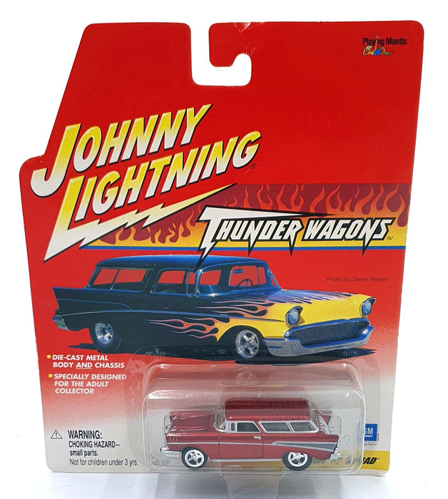 Johnny Lightning 1/64 Scale 442-02 Thunder Wagon Custom '57 Nomad - Met Red