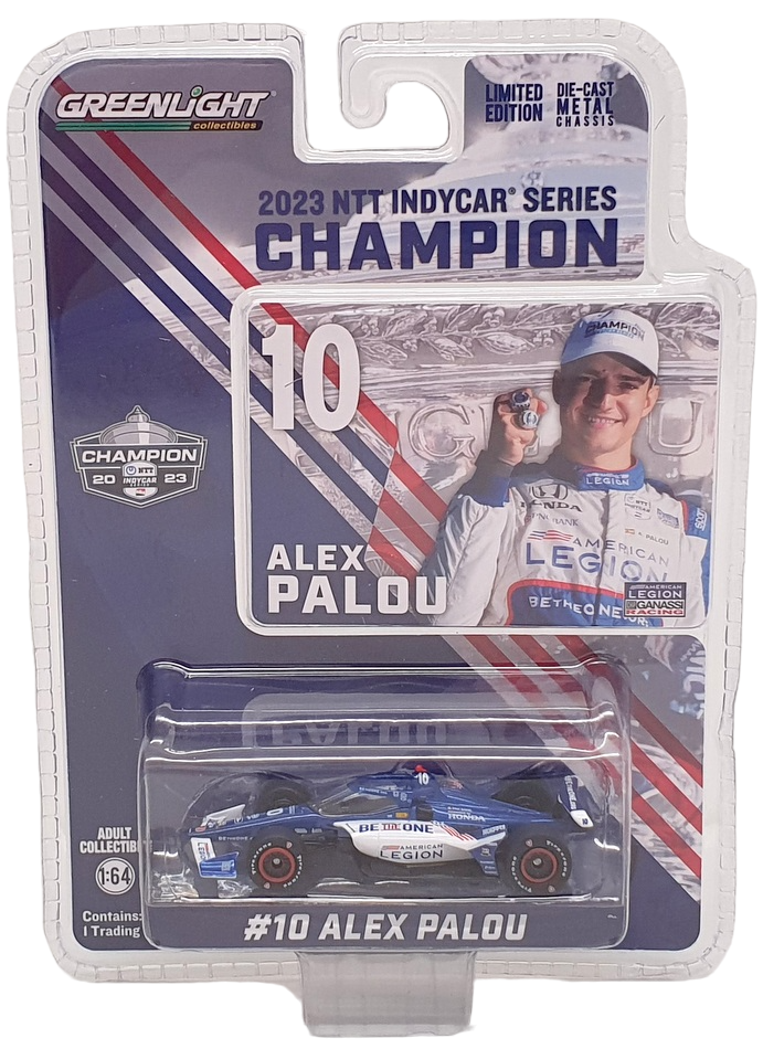 Greenlight 1/64 Scale 11587 - NTT Indycar Series #10 A. Palou - Blue/White