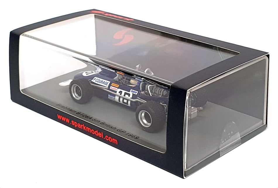 Spark 1/43 Scale S8320 - F1 Brabham BT26A 5th British GP 1969 #16 Piers Courage