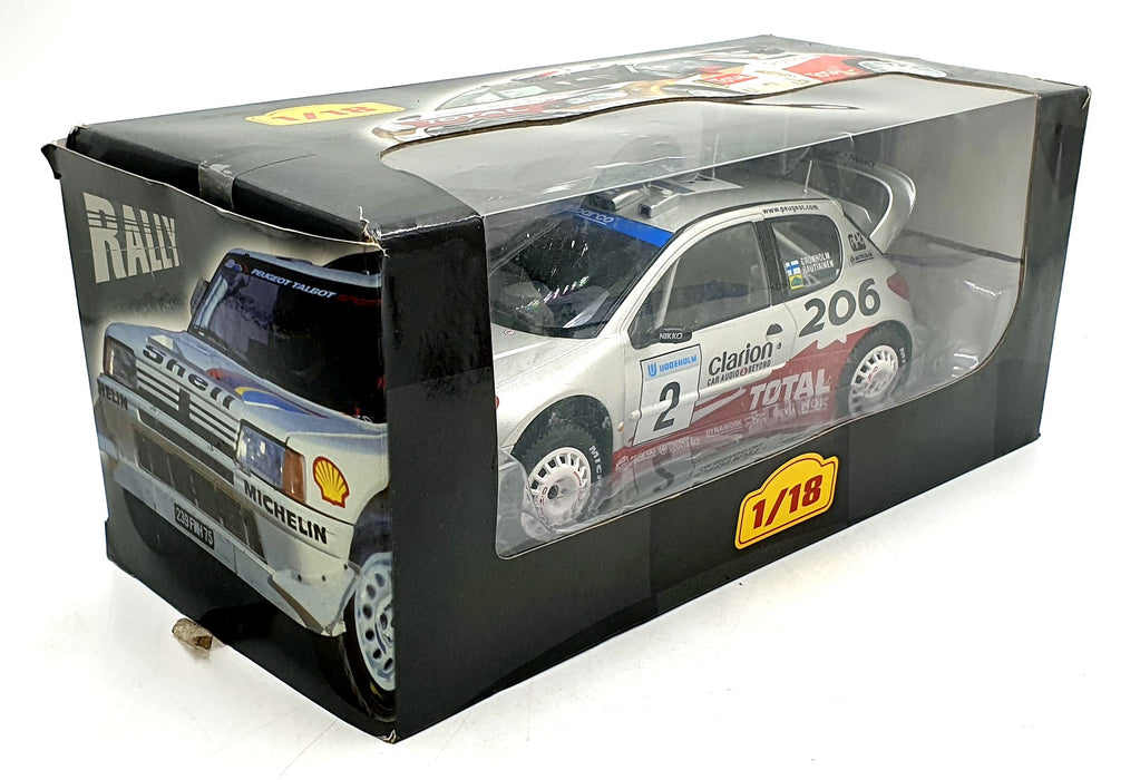 Altaya 1/18 Scale Diecast 26526A - Peugeot 206 WRC #2 sweden 2002 Gronholm