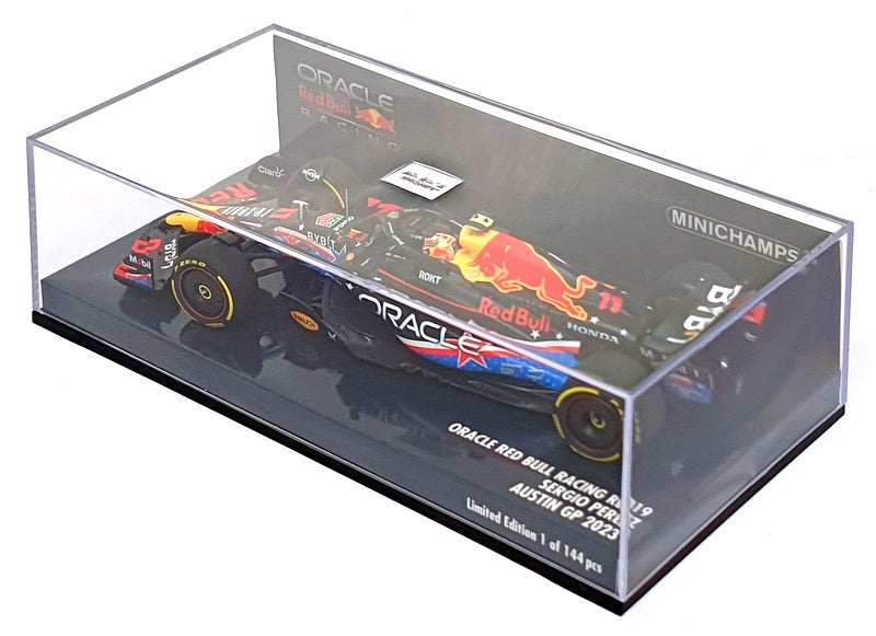 Minichamps 1/43 Scale 410 231911 - F1 Red Bull RB19 #11 Austin GP 2023 S. Perez