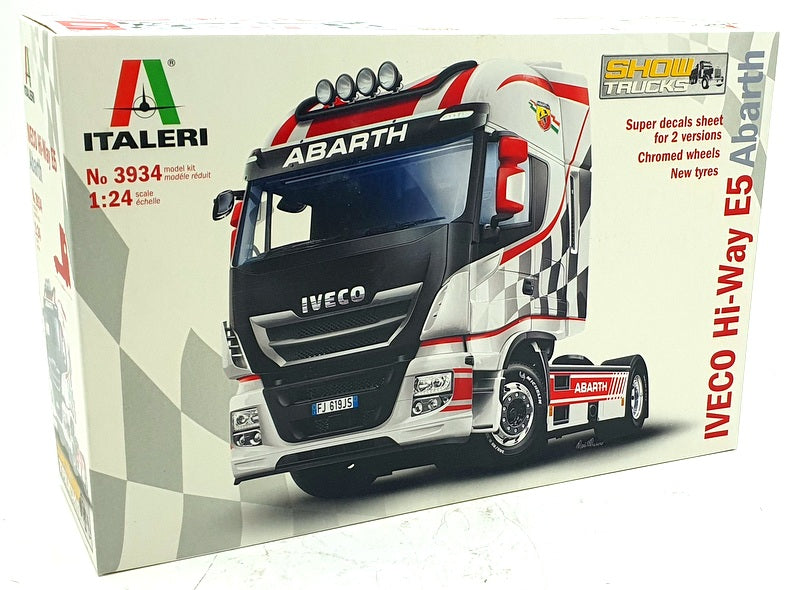Italeri 1/24 Scale Unassembled Kit 3934 - Iveco Hi-Way E5 Abarth Truck - White