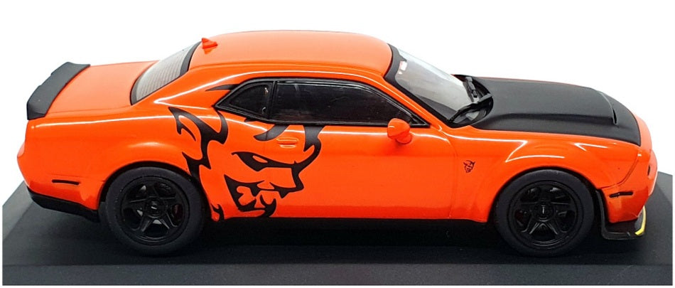 Solido 1/43 Scale S4310306 Dodge Challenger SRT Demon V8 6.2L 2018 Orange/Black