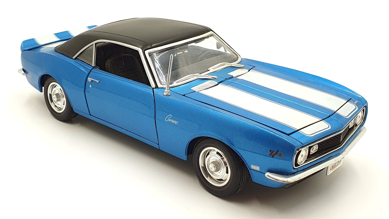 Maisto 1/18 Scale Diecast 14126C - 1968 Chevrolet Camaro Z/28 - Blue/White