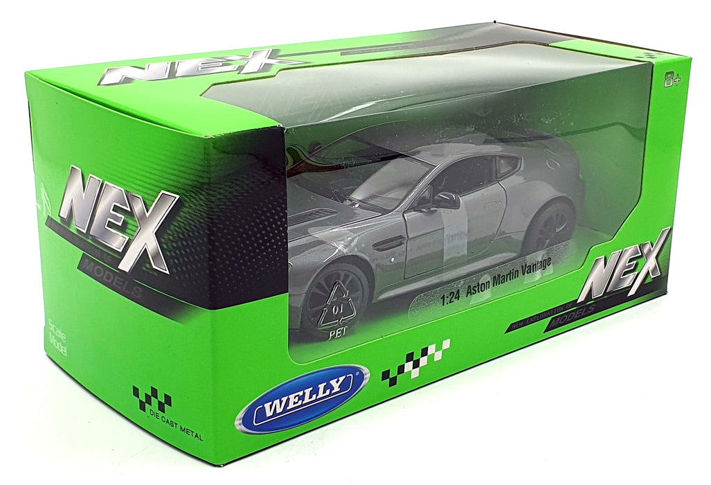 Welly NEX 1/24 Scale Diecast 24129W-SG - Aston Martin Vantage - Met. Grey