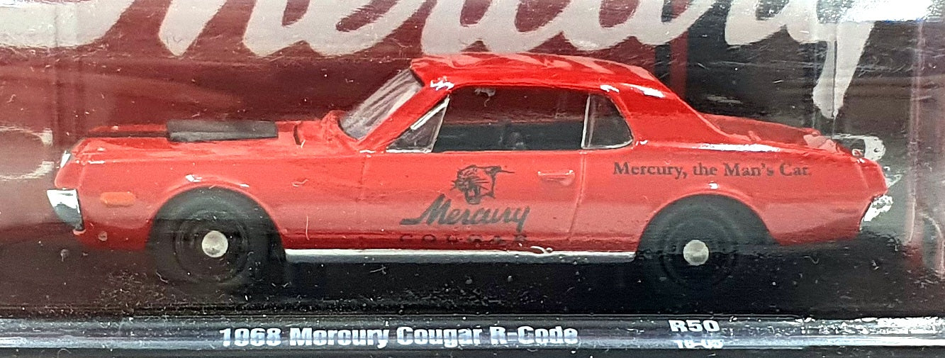 Castline M2 Machines 1/64 Scale R50 - 1968 Mercury Cougar R-Code - Red/Black