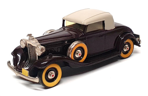Brooklin Models 1/43 Scale BRK6 001 - 1932 Packard Light 8 - Dk Maroon/Dove Grey