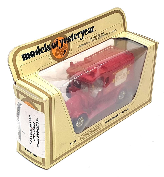 Matchbox Diecast Y-25 No.7 - 1910 Renault Southern Echo Centenary Collectors Van