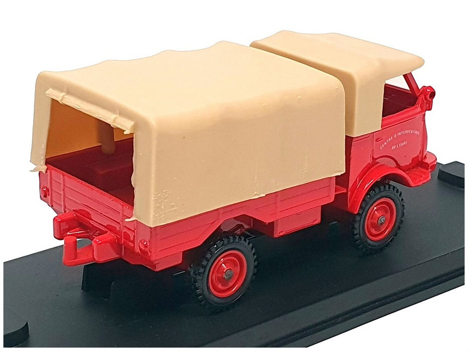 Verem 1/43 Scale Diecast 212 - Renault 4x4 Pompiers Fire Truck - Red/Tan