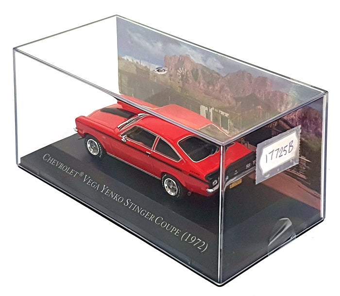 Altaya 1/43 Scale 17725B - 1972 Chevrolet Vega Yenko Stinger Coupe - Red/Black